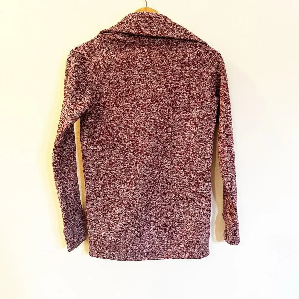 Roots Kids Fleece Sweater sz XL (14) Burgundy Full Zip Sweater